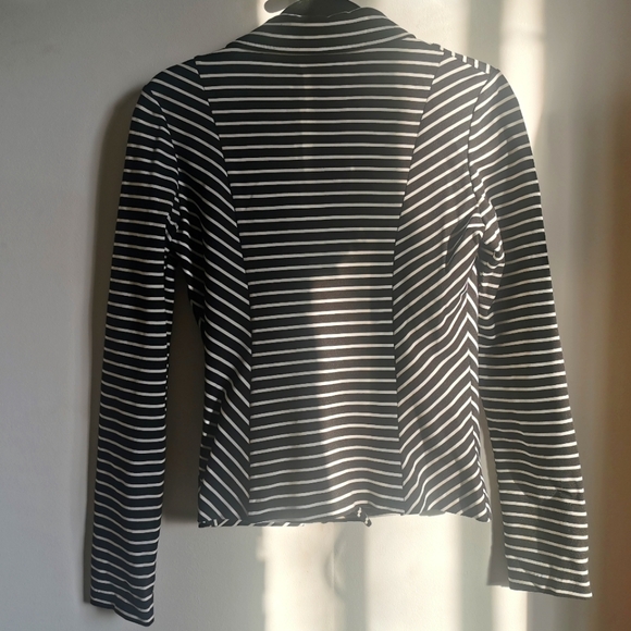 Jones New York Navy and Off-White Striped Jacket - Picture 2 of 6